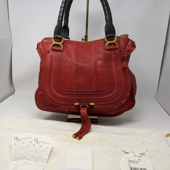 Chloe Handbags - authentic Chloe Shoulder Bag Reds Leather